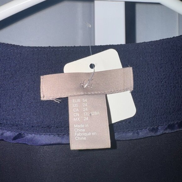 Navy Open front H & M Jacket/Cardigan with Drawstrings Size 24 - Picture 5 of 5